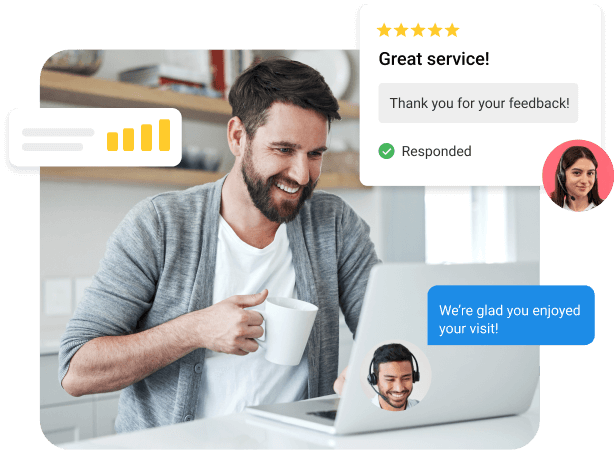 Blue Grey Illustration Business Goals Stress-free-review-responses